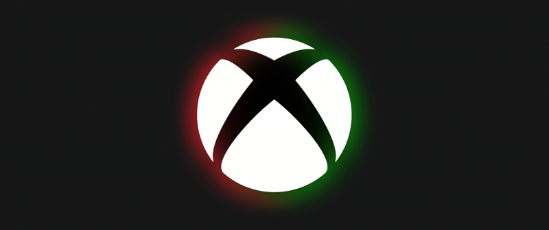 Glowing, Xbox, Dark background, Minimalist, 5K