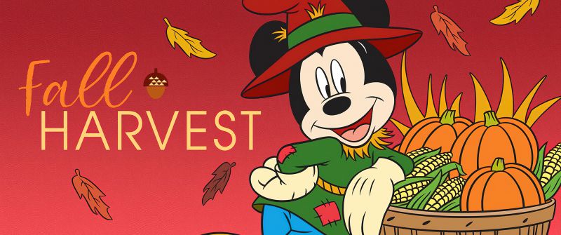 Fall, Thanksgiving, Mickey Mouse, Harvest