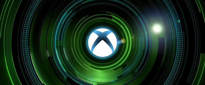 Futuristic, Xbox logo, Abstract background, Green abstract, 5K
