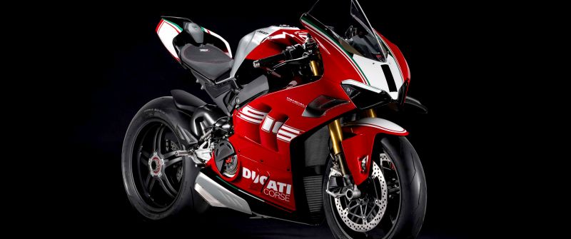 Ducati Panigale V4 SP2, 2024, Anniversary Edition, 5K, 8K, Black background
