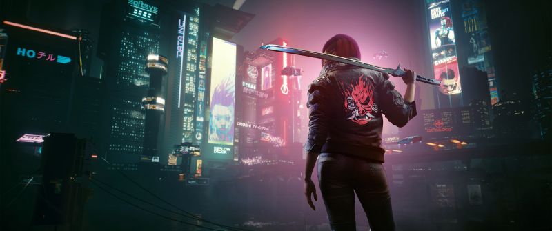 Female V, Cyberpunk 2077, Ultimate Edition, Samurai, Katana, Samurai jacket