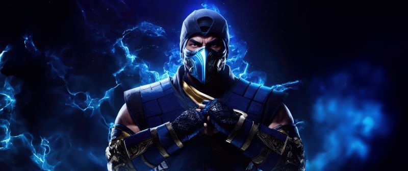 Sub-Zero, 5K, Mortal Kombat, Blue