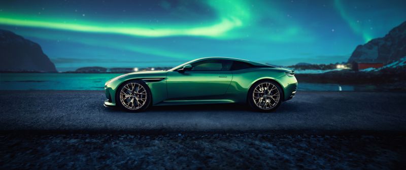 Aston Martin DB12, Luxury sports car, 5K, Aurora Borealis