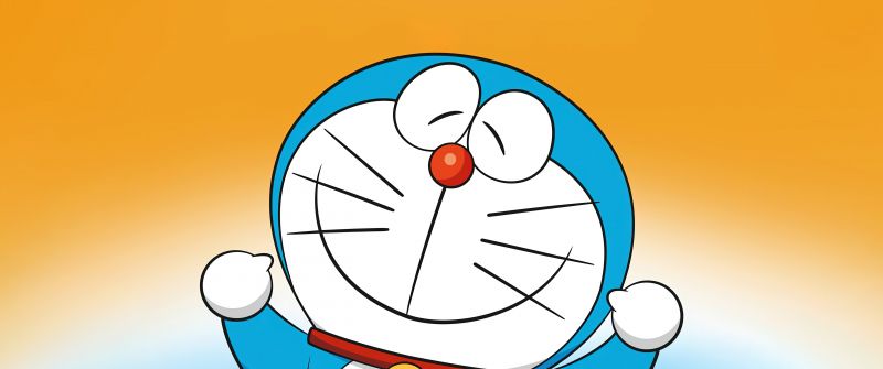 Doraemon, Smile, 5K, Adorable, Cartoon