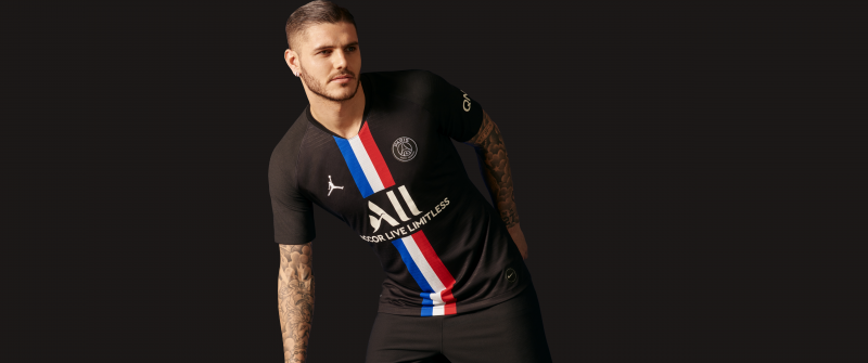 Mauro Icardi, Paris Saint-Germain, Brown background, 5K