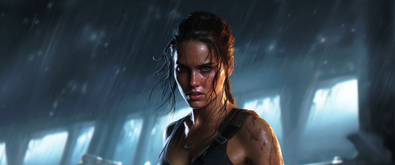 Lara Croft, Tomb Raider, AI art