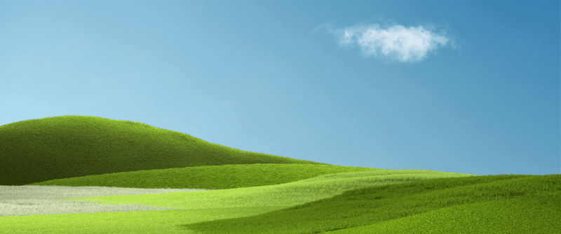 Aesthetic, Landscape, Grass field, Green Grass, Clear sky, Blue Sky, Microsoft Surface Pro X, Stock