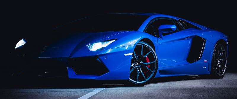 Lamborghini Huracan, Blue, Dark