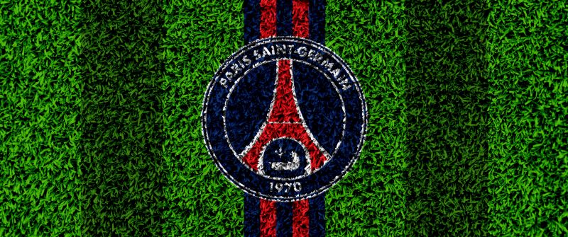 Paris Saint-Germain, Landscape, Green Grass, Logo, Football club