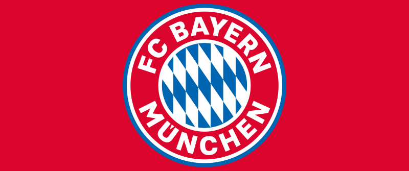 FC Bayern Munich, Minimalist, Red background, 5K, Logo