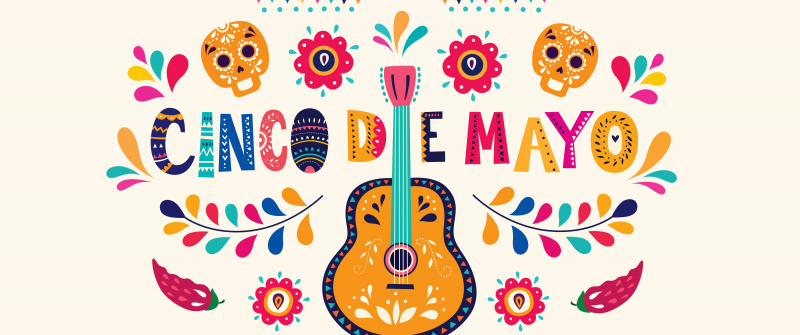 Cinco de Mayo, 5K, Colorful, Guitar, Mexican holiday