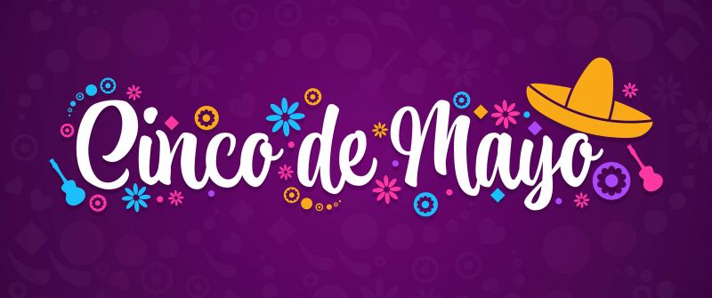 Cinco de Mayo, Purple aesthetic, Mexican holiday, Colorful, Purple background