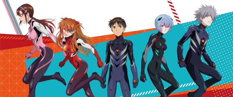 Neon Genesis Evangelion, Artwork, Rei Ayanami, Asuka Langley Soryu, Shinji Ikari, Kaworu Nagisa, Mari Makinami