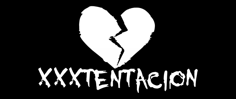 XXXTentacion, Broken heart, Tribute, Black background, AMOLED, 5K, Heartbreak
