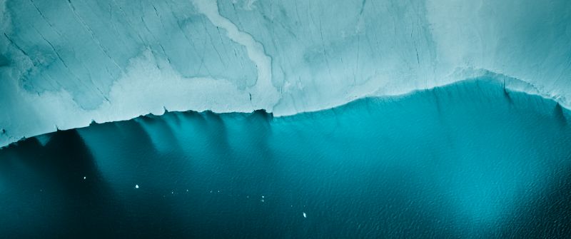 Iceland, Glacier, Aerial view, Cold, Cliff