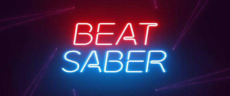 Beat Saber, PlayStation 5, Neon typography