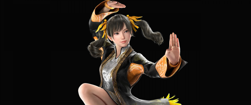Ling Xiaoyu, Tekken 8, 5K, Black background, AMOLED