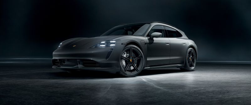 Porsche Taycan Sport Turismo, 5K, Dark aesthetic