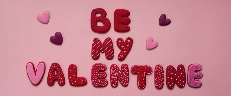 Be My Valentine, Pastel pink, Pink aesthetic, 5K, Valentine's Day, Love hearts