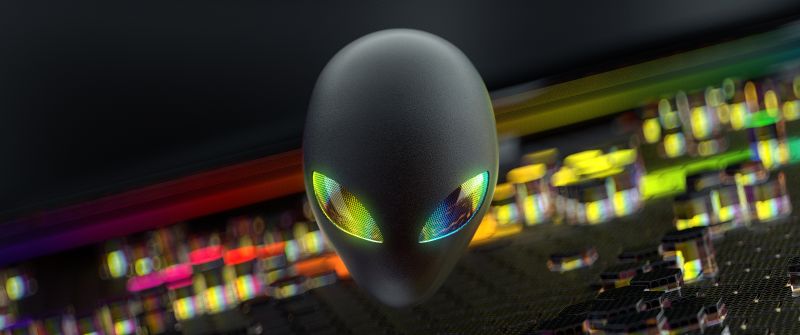 Alienware, Spectrum, Official, Logo, Stock, Hexagons