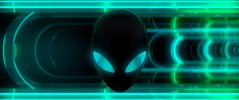 Alienware, Official, Logo, Stock, Glowing eyes