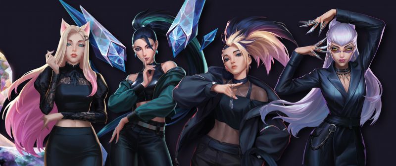 KDA, K-pop, League of Legends, 5K, 8K, Ahri, KDA Akali, Evelynn KDA, Kai'Sa