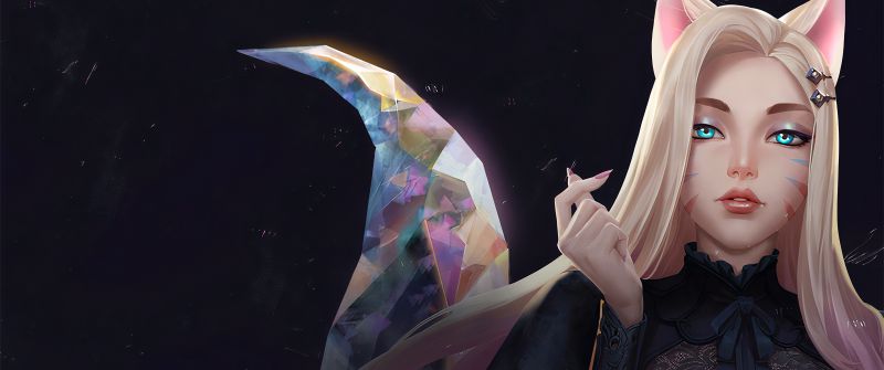 Ahri, KDA, League of Legends, Dark background