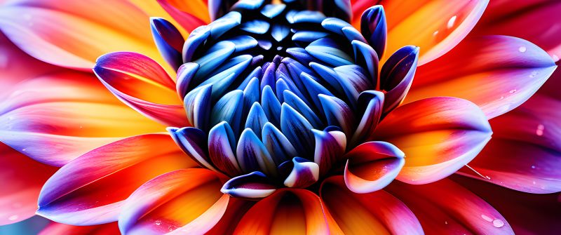 Dahlia flower, AI art, Vibrant, Macro, Elegant