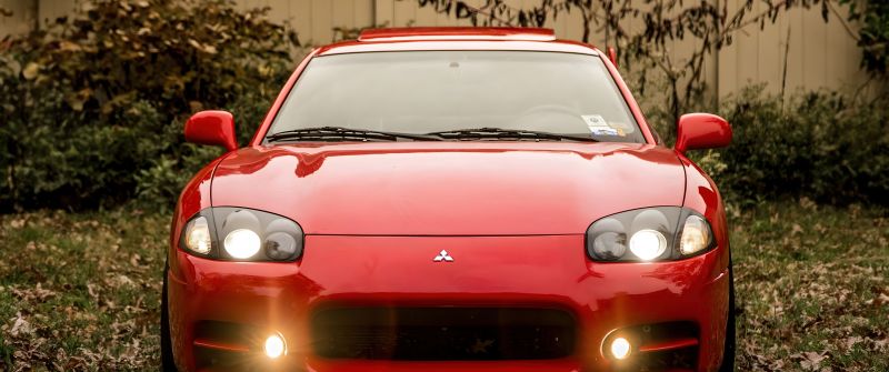 Mitsubishi 3000GT, JDM cars, Classic cars, 5K, Red cars