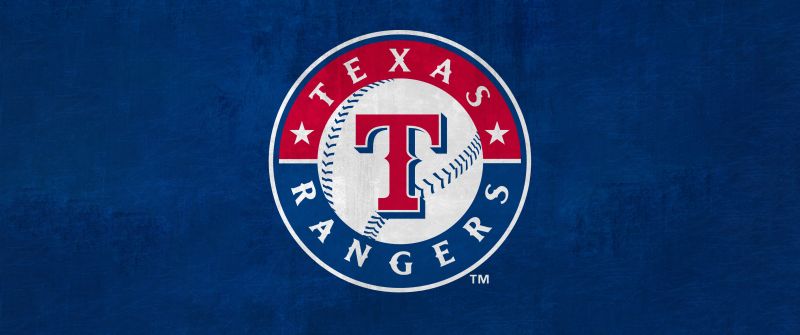 Texas Rangers, Baseball team, Major League Baseball (MLB), 5K, Blue background