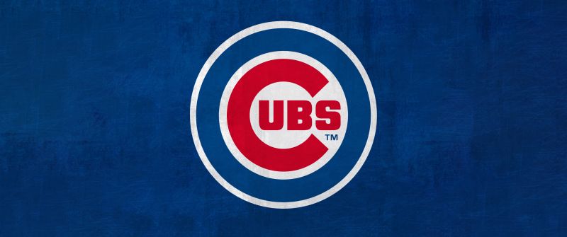 Chicago Cubs, Baseball team, Major League Baseball (MLB), 5K, Blue background