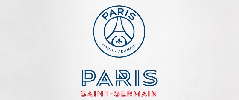 Paris Saint-Germain, Logo, White background, 5K