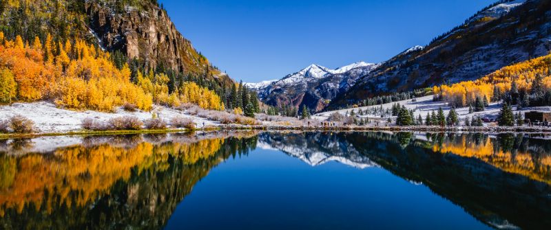 Crystal Lake, Colorado, Autumn, Landscape, North America, Outdoor, Mountains, Fall, 5K