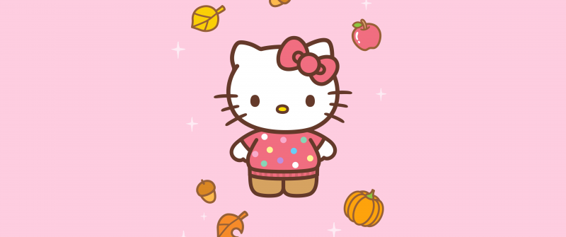 Sanrio, Hello Kitty background, 5K, Pastel pink, Cute cartoon