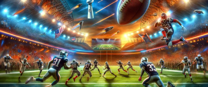 NFL, Super Bowl, Soccer field, Stadium, AI art