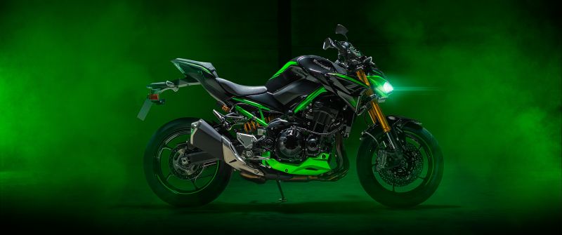 Kawasaki Z900, 5K, 2024, Sports bikes, Green