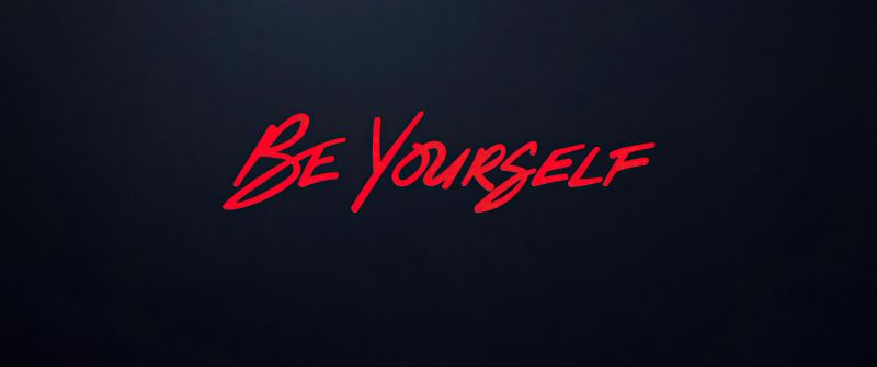 Be yourself, Miles Morales, Be You, Inspirational quotes, Dark background, Typography, 5K