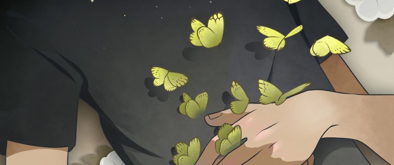 Lofi, Illustration, Butterflies, 5K