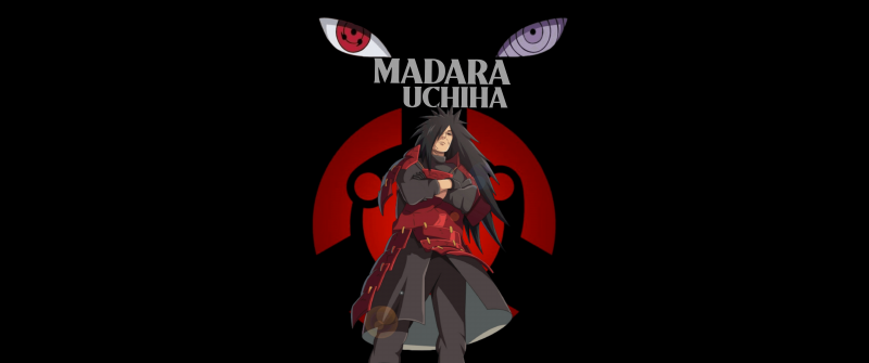 Madara Uchiha, Black background, 8K, AMOLED, 5K, Naruto
