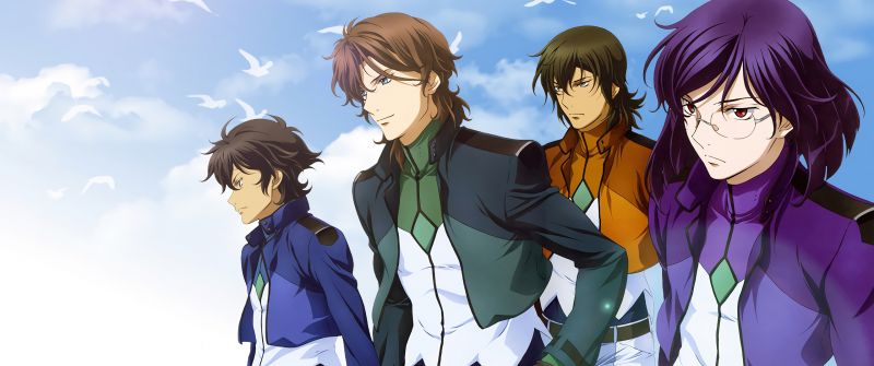 Mobile Suit Gundam, Anime series, Setsuna F. Seiei, Lockon Stratos, Allelujah Haptism, Tieria Erde