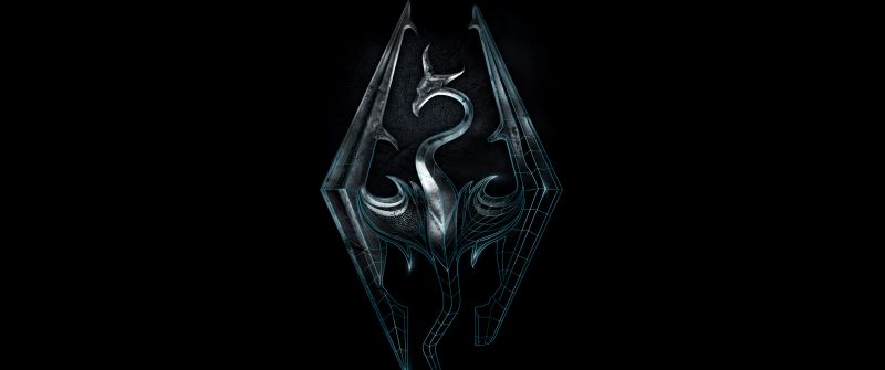 The Elder Scrolls V: Skyrim, Logo, Black background