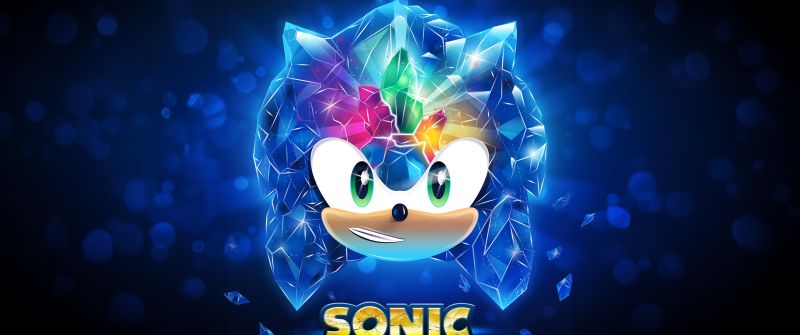 Sonic Prime, Netflix series, TV series, Animation, Vibrant, Blue background