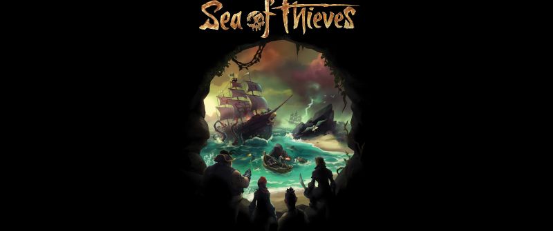 Sea of Thieves, 8K, PC Games, Xbox One, Xbox Series X and Series S, 5K, Black background