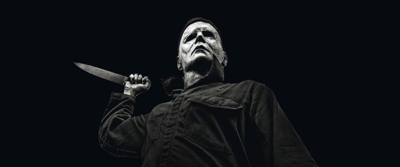 Michael Myers, Scary mask, Black background, Halloween night