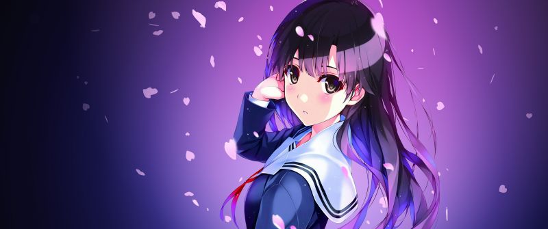 Utaha Kasumigaoka, Anime girl, Purple aesthetic