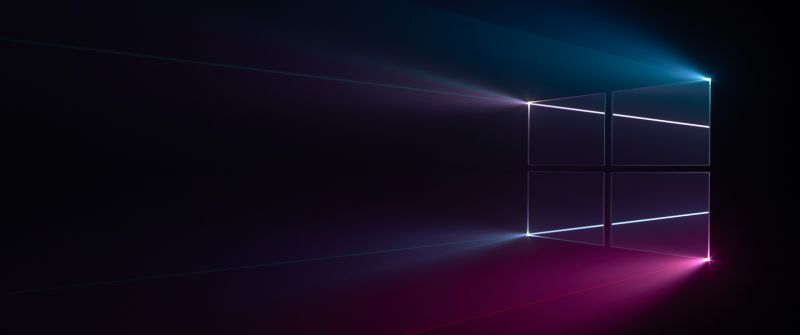 Windows 10, Microsoft Windows, Colorful, Black background