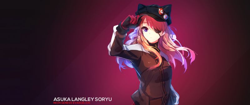 Asuka Langley Soryu, Red background, Neon Genesis Evangelion