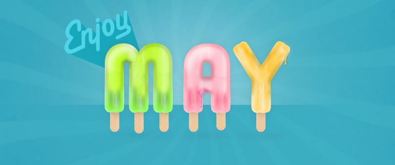 May (Month), Popsicles, Ice pop, 5K, Enjoy