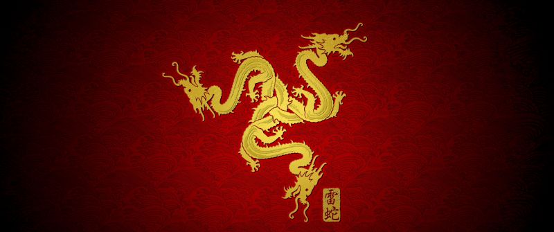Razer, Year of the Dragon, Red background