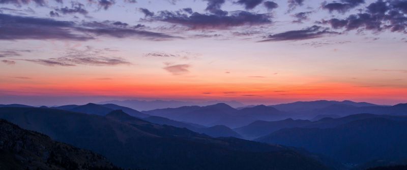 Silhouette, Mountains, Sunset, Horizon, Dusk, Slovakia
